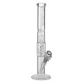 Clear Cylinder Icetobacco Pipe for Tobacco with Spiral Perc (ES-GB-236)